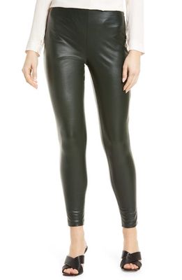 Vince Camuto Faux Leather Leggings in Dark Willow