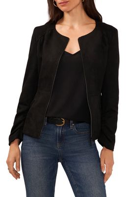 Vince Camuto Faux Suede Jacket in Rich Black