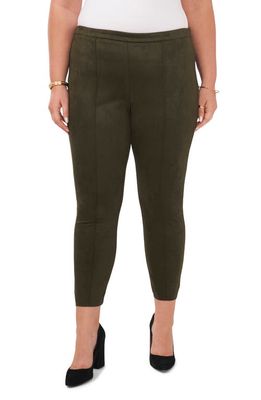 Vince Camuto Faux Suede Leggings in Pine Forest