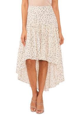 Vince Camuto Floral High-Low Skirt in Birch