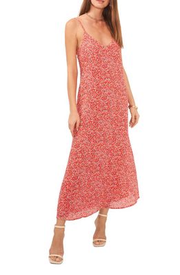 Vince Camuto Floral Maxi Dress in Fiery Red
