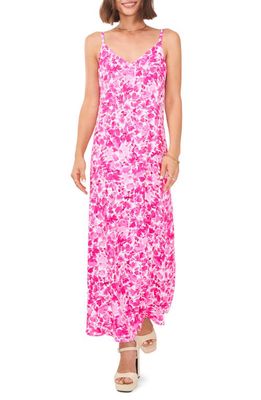 Vince Camuto Floral Maxi Dress in Hot Pink