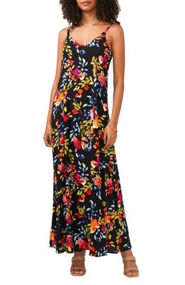 Vince Camuto Floral Maxi Tank Dress in Classic Navy