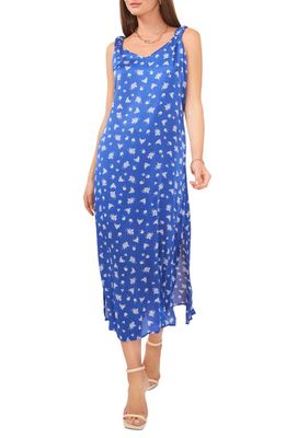 Vince Camuto Floral Print Maxi Tank Dress in Deep Azure