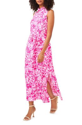 Vince Camuto Floral Sleeveless Maxi Dress in Hot Pink