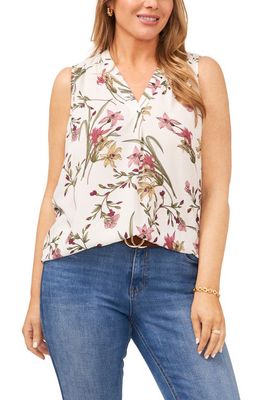 Vince Camuto Floral Tank in New Ivory