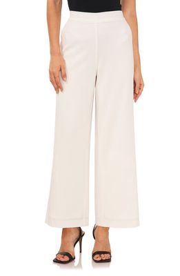 Vince Camuto High Waist Wide Leg Pants in New Ivory
