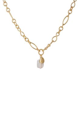 Vince Camuto Imitation Pearl Pendant Necklace in Goldtoned