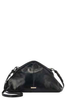 Vince Camuto Issey Clutch in Black Night Crackle Leather