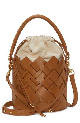 Vince Camuto Keanu Leather Bucket Bag in Aged Rum
