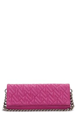 Vince Camuto Kokel Quilted Leather Clutch in Shocking Pink