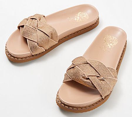 Vince Camuto Leather Slide Sandals- Kevind