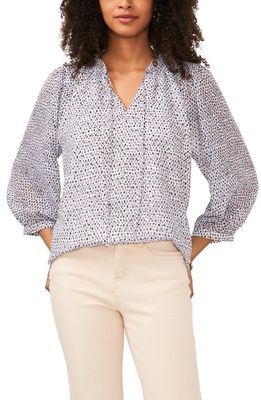 Vince Camuto Long Sleeve Peasant Blouse in Ultra White