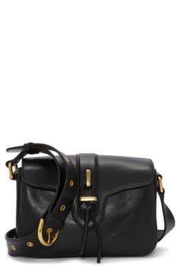 Vince Camuto Maecy Leather Crossbody Bag in Black Cow Galaxy Suede