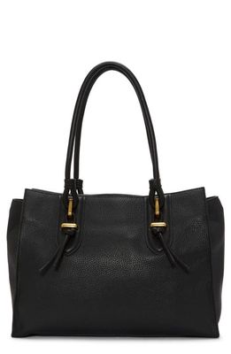 Vince Camuto Maecy Leather Tote in Black Cow Galaxy