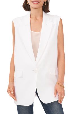 Vince Camuto One-Button Blazer Vest in Ultra White
