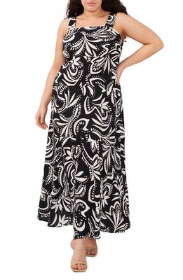 Vince Camuto Paneled Maxi Sundress in Rich Black