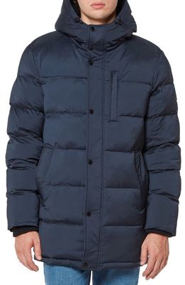 Vince Camuto Parka with High Pile Fleece Lined Hood in Navy