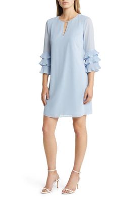 Vince Camuto Pleated Sleeve Float Shift Dress in Sky