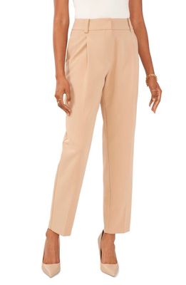 Vince Camuto Pleated Straight Leg Trousers in Fall Camel