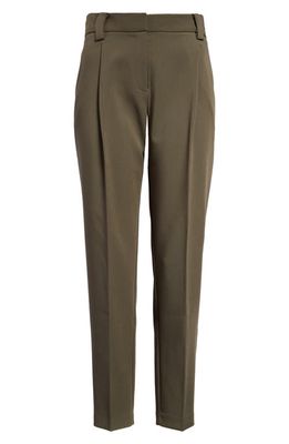Vince Camuto Pleated Straight Leg Trousers in Light Olive