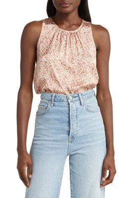 Vince Camuto Print Sleeveless Top in Clay Pot