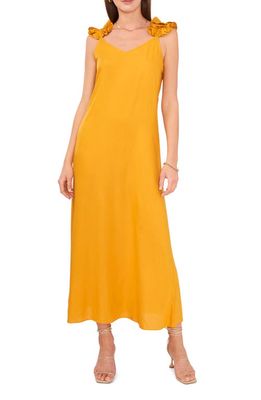 Vince Camuto Ruffle Strap Slipdress in Tuscan Yellow