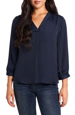 Vince Camuto Rumple Satin Top in Classic Navy