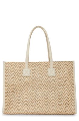 Vince Camuto Saly Straw Tote in Warm Vanilla