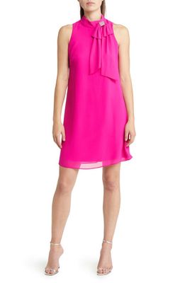 Vince Camuto Sleeveless Bow Neck Dress in Berry