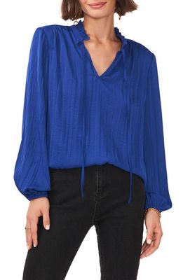 Vince Camuto Split Neck Blouse in Twighlight Blue