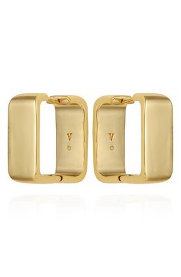 Vince Camuto Square Link Hoop Earrings in Gold