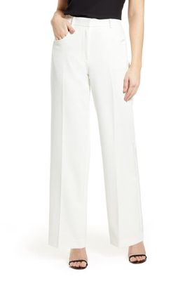 Vince Camuto Stretch Crepe Wide Leg Pants in New Ivory