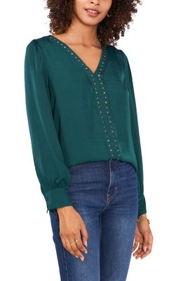 Vince Camuto Studded Blouse in Rich Spruce