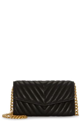 Vince Camuto Theon Quilted Wallet on a Chain in Black Lamb Belfast