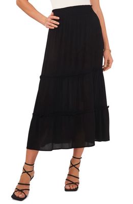 Vince Camuto Tiered Maxi Skirt in Rich Black