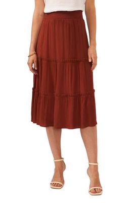 Vince Camuto Tiered Maxi Skirt in Tobacco