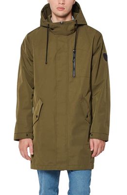 Vince Camuto Transitional Hooded Rain Parka in Olive