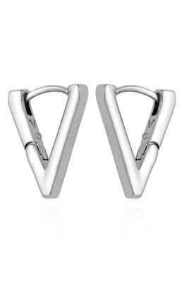 Vince Camuto V-Shaped Huggie Hoop Earrings in Silver