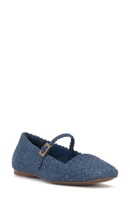 Vince Camuto Vinley Mary Jane Square Toe Flat in Element Indigo