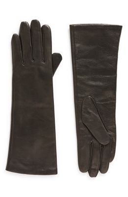 Vince Cashmere Lined Leather Gloves in Black