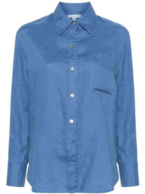 Vince chest-pocket linen shirt - Blue