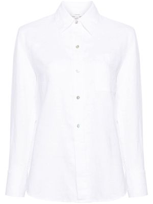 Vince classic-collar linen shirt - Neutrals