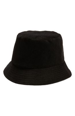 Vince Cotton Corduroy Bucket Hat in Black