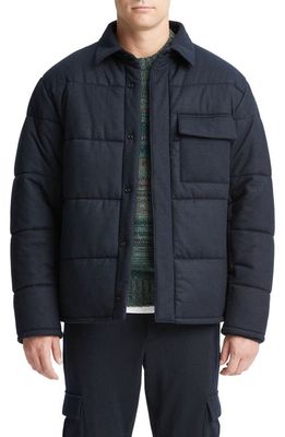 Vince Cozy Quilted Wool Jacket in Coastal