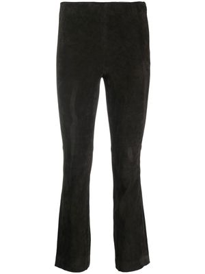 Vince cropped lambskin trousers - Grey