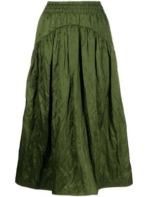 Vince crushed A-line skirt - Green