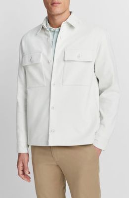 Vince Double Face Workwear Button-Up Shirt in Alabaster/Grey Horn