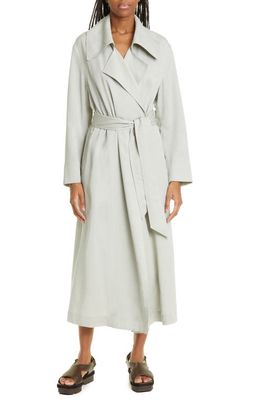 Vince Drapey Belted Coat in Mint Stone