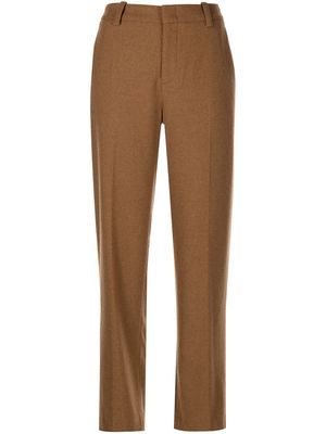 Vince flannel straight-leg trousers - Brown